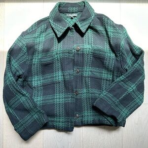 Madewell Flannel Boxy Shirt Jacket in Plaid